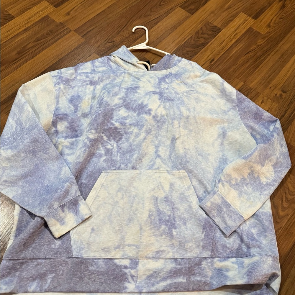 Nike Blue and White Dri-FIT Hoodie